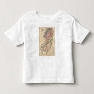 Camiseta Infantil Mapa Geological de New-jersey