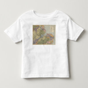 Camiseta Infantil Mapa Inglaterra do marco decisivo, Wales 4
