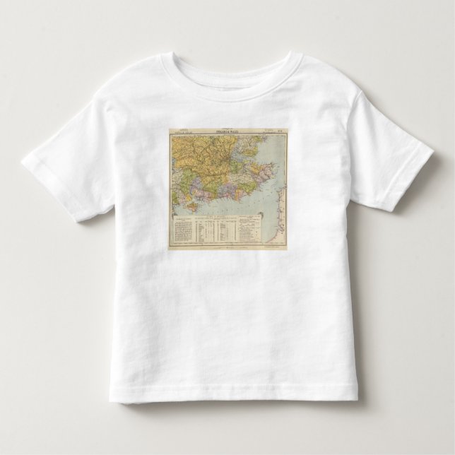 Camiseta Infantil Mapa Inglaterra do marco decisivo, Wales 6 (Frente)