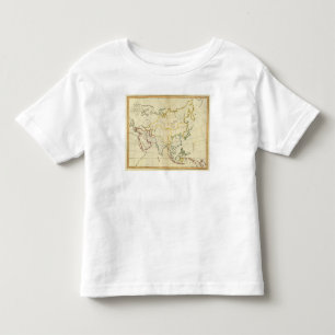 Camiseta Infantil Mapa liso Ásia