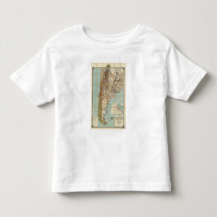 Camiseta Infantil Mapa novo de Argentina