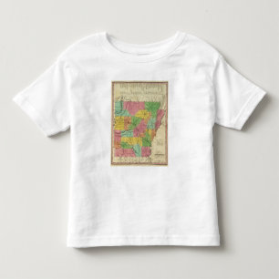 Camiseta Infantil Mapa novo de Arkansas 2