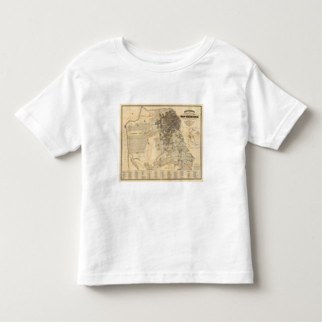 Camiseta Infantil Mapa oficial do guia de Bancroft de San Francisco (Frente)