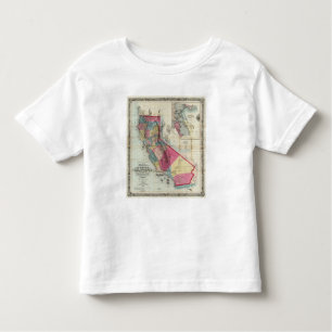 Camiseta Infantil Mapa oficial dos Estados da Califórnia