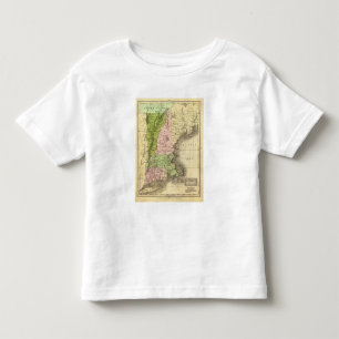 Camiseta Infantil Mapa oriental de Olney dos estados