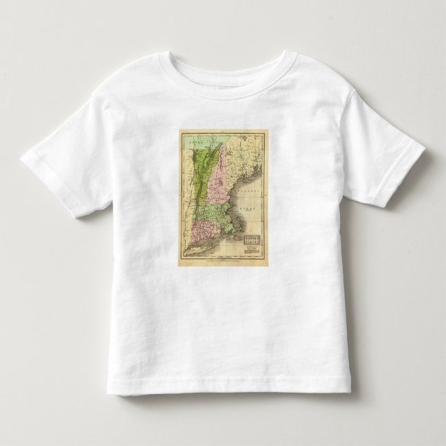 Camiseta Infantil Mapa oriental de Olney dos estados (Frente)