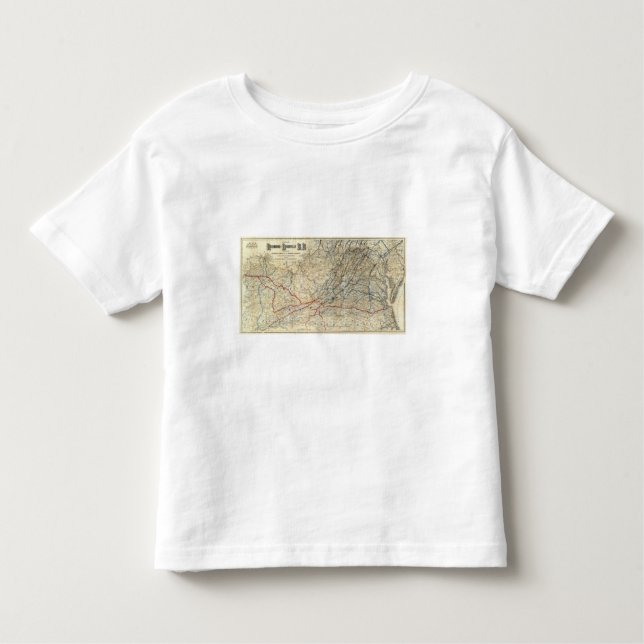 Camiseta Infantil Mapa Richmond e Louisville RR (Frente)