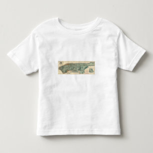 Camiseta Infantil Mapa sanitário e topográfico da Nova Iorque