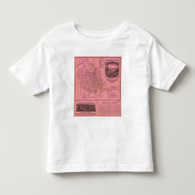 Camiseta Infantil Mapa superior das montanhas brancas (Frente)