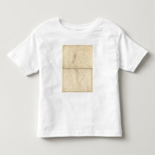 Camiseta Infantil Mapa topográfico da região da mineração de Was