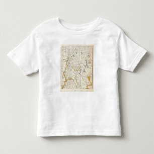 Camiseta Infantil Mapa topográfico e Glacial de New Hampshire 3