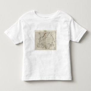 Camiseta Infantil Mapa uncolored de Europa