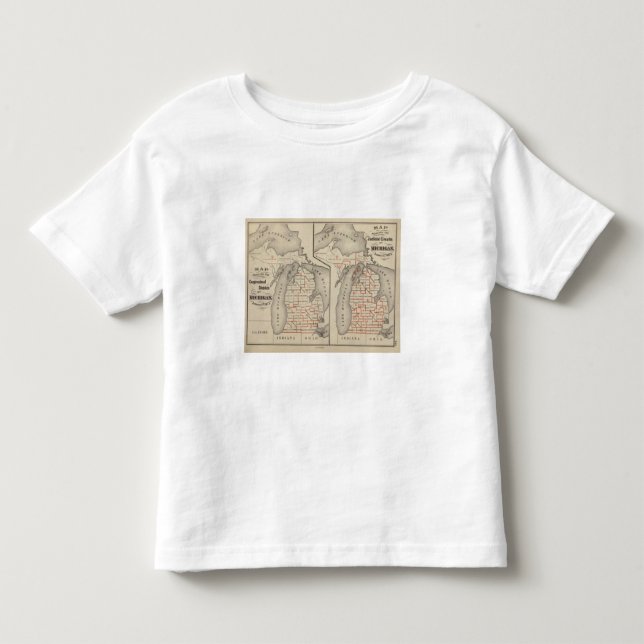 Camiseta Infantil Mapas que mostram os distritos parlamentares (Frente)