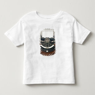 Camiseta Infantil Máquina de escrever de Hammond, com o teclado