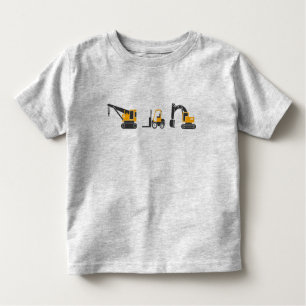 Camiseta Infantil Máquinas pesadas da construção do equipamento dos