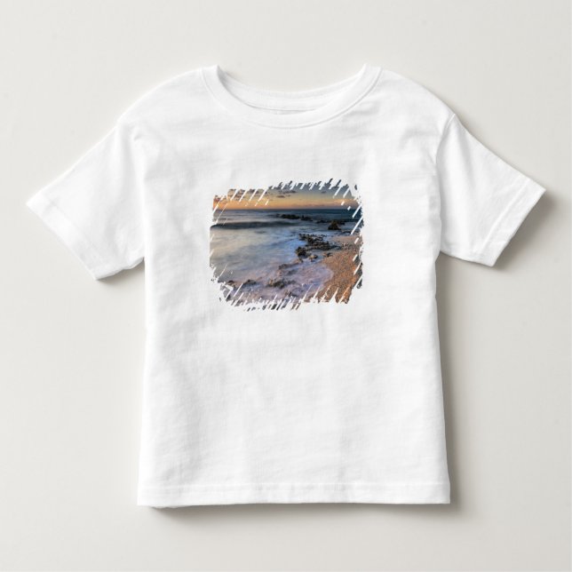 Camiseta Infantil Mar Caribe, Ilhas Cayman.  Ondas em queda (Frente)