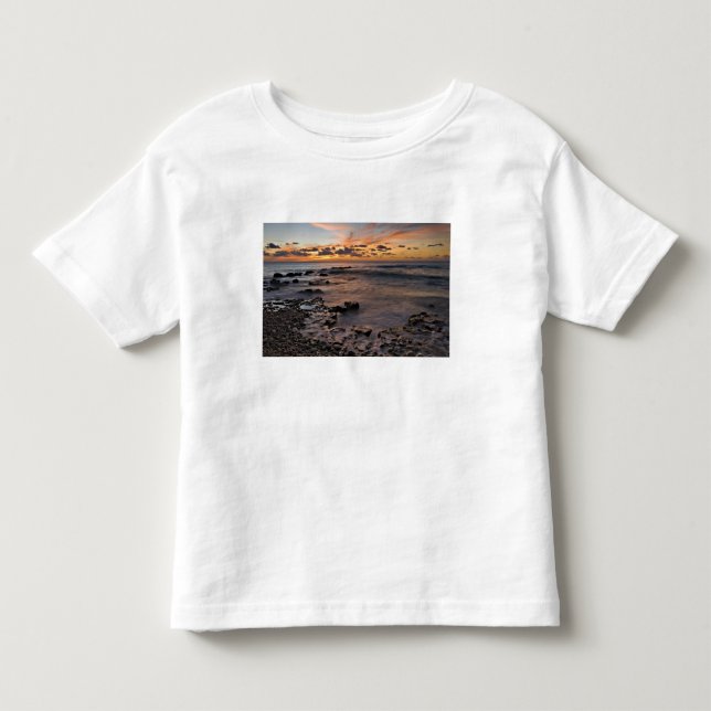 Camiseta Infantil Mar do Caribe, Ilhas Cayman. Ondas quebrando 2 (Frente)