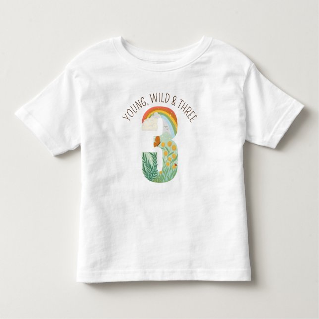 Camiseta Infantil Maravilha Natural Terceiro Aniversário (Frente)