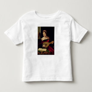 Camiseta Infantil Maria Madalena que joga o alaúde