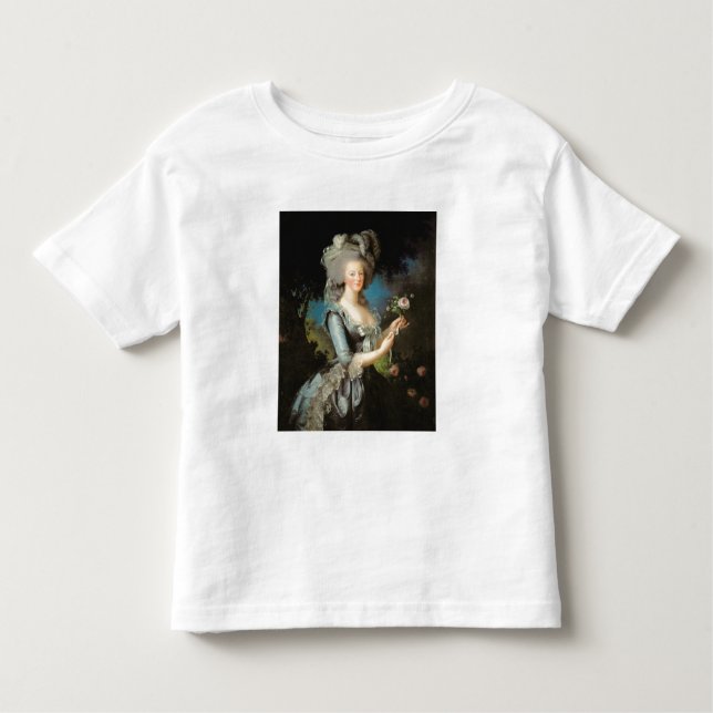 Camiseta Infantil Marie Antoinette com um rosa, 1783 (Frente)