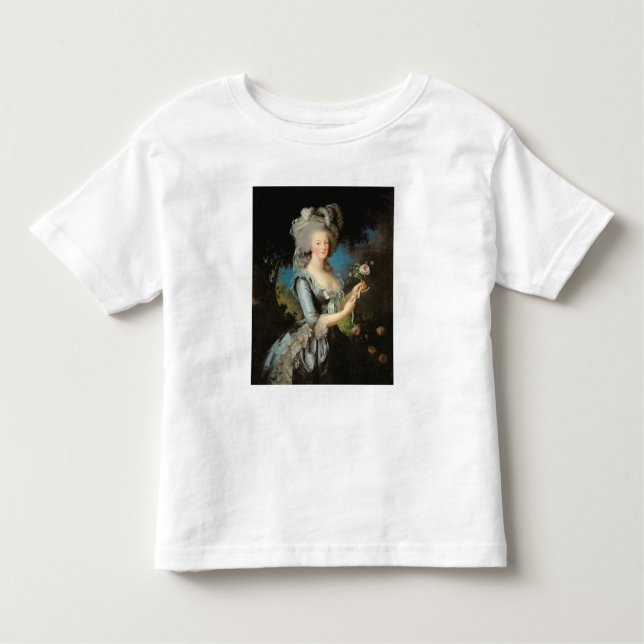 Camiseta Infantil Marie Antoinette com um rosa, 1783 (Frente)