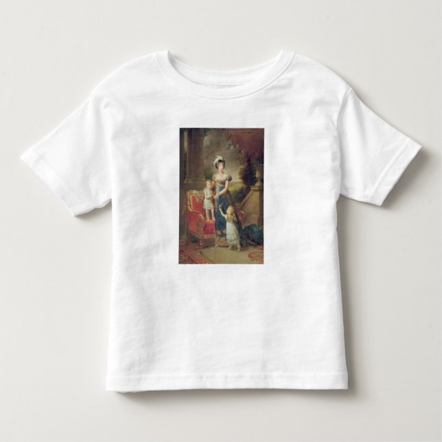 Camiseta Infantil Marie-Caroline de Bourbon com seus filhos (Frente)