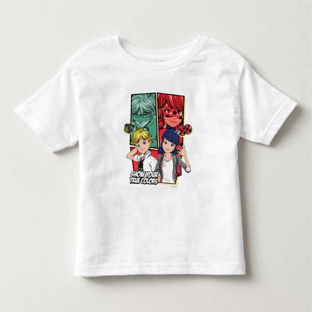 Camiseta Infantil Marinette e Adrien Verdadeiras Cores (Frente)