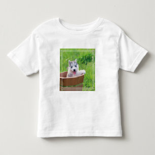 Camiseta Infantil Marionete siberiano em Pote