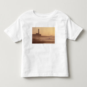 Camiseta Infantil Marrocos, Rabat, Farol ao pôr do sol com