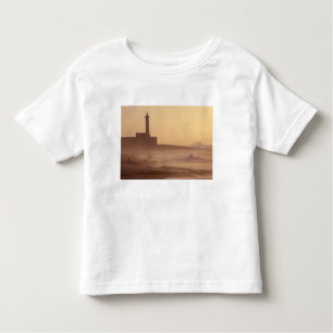 Camiseta Infantil Marrocos, Rabat, Farol no pôr do sol com