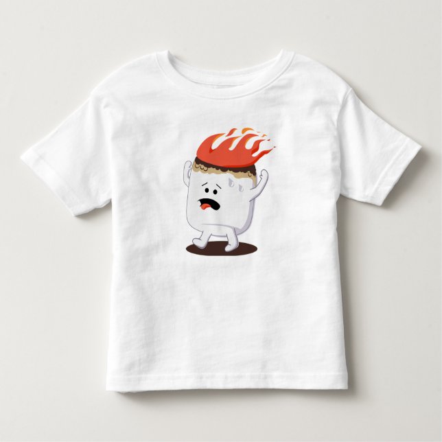 Camiseta Infantil Marshmallow flamejante (Frente)