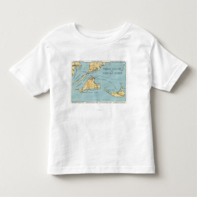 Camiseta Infantil Martha's Vineyard & ilhas de Nantucket (Frente)