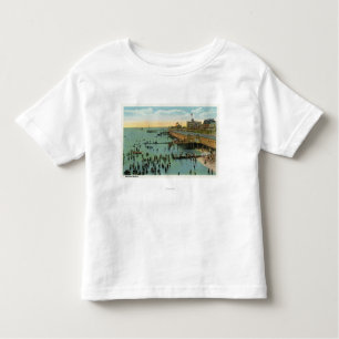 Camiseta Infantil Martha's Vineyard, vista aérea da praia