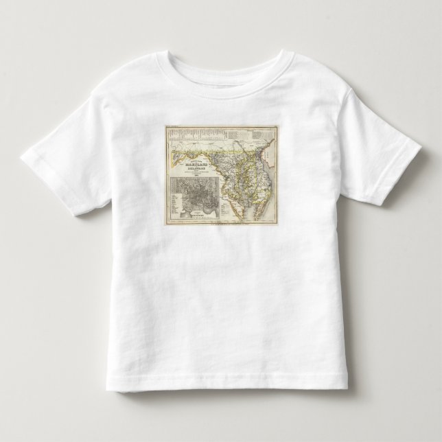 Camiseta Infantil Maryland, Delaware (Frente)