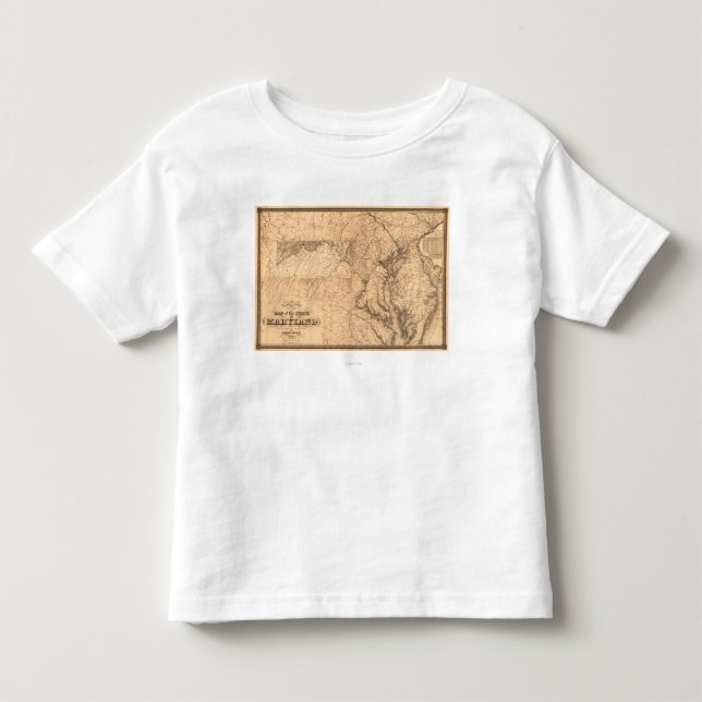 Camiseta Infantil MarylandPanoramic MapMaryland (Frente)