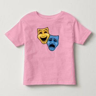 Camiseta Infantil Máscaras Teatrais Clássicas de Comédia e Tragédia