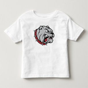 Camiseta Infantil Mascote Feroz do Bulldog Design de Bebê Esportiv