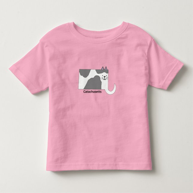 Camiseta Infantil Massachusetts CatMassachusetts Toddler T-Shirt (Frente)