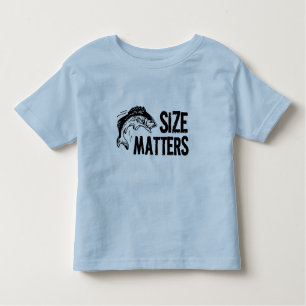 Camiseta Infantil Matérias do tamanho! Design engraçado da pesca
