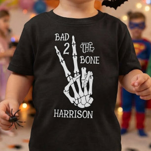 Camiseta Infantil Mau até os Ossos! Festa de Aniversário de 2 anos d