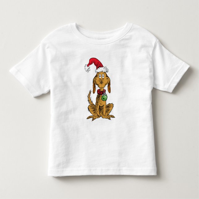 Camiseta Infantil Max the Dog in Santa Hat (Frente)