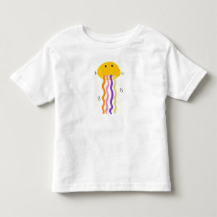Camiseta Infantil Medusa Colorida e Divertida Ondulando no Oceano Ca