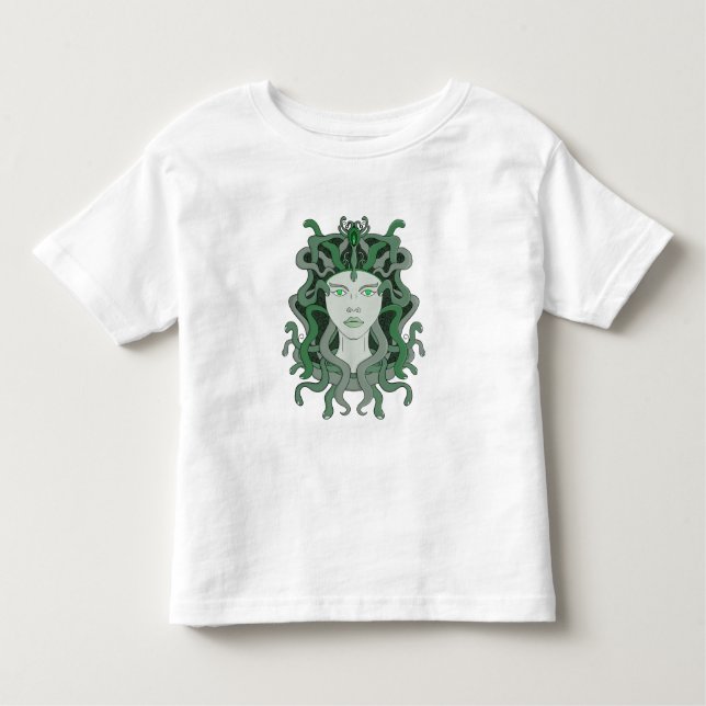 Camiseta Infantil Medusa Gorgo Cobra Monstro Gorgão Mitologia Grega (Frente)