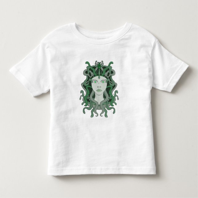Camiseta Infantil Medusa Gorgo Cobra Monstro Gorgona Mitologia Grega (Frente)