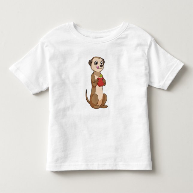 Camiseta Infantil Meerkat com Apple (Frente)