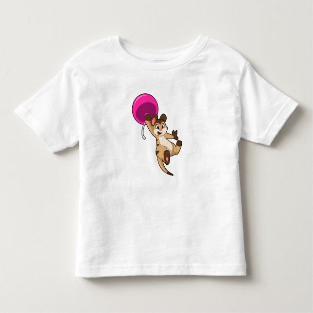Camiseta Infantil Meerkat com Balão (Frente)