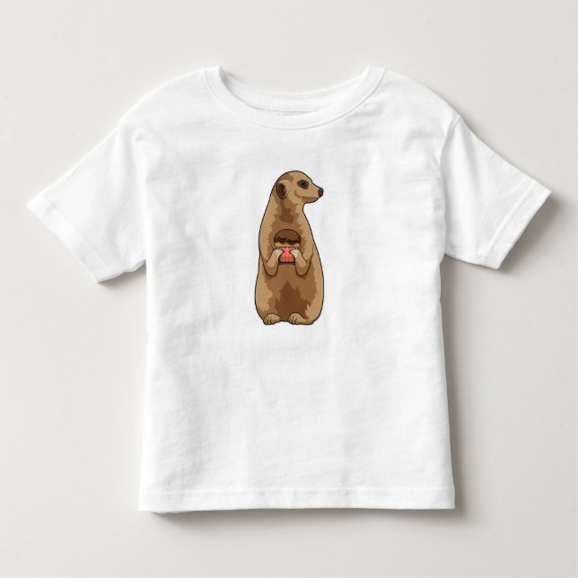 Camiseta Infantil Meerkat com Muffin (Frente)