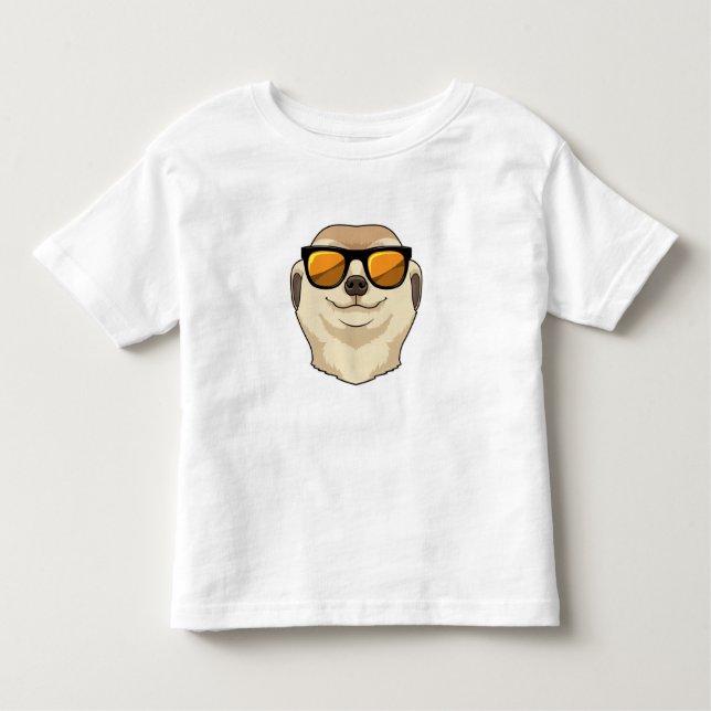 Camiseta Infantil Meerkat com óculos de sol (Frente)