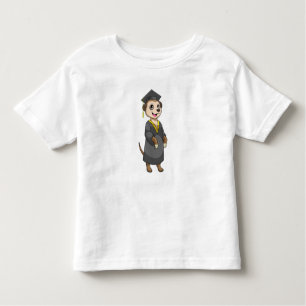 Camiseta Infantil Meerkat como estudante de Diploma