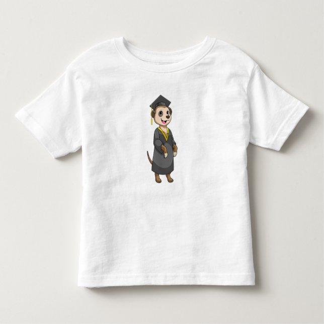 Camiseta Infantil Meerkat como estudante de Diploma (Frente)